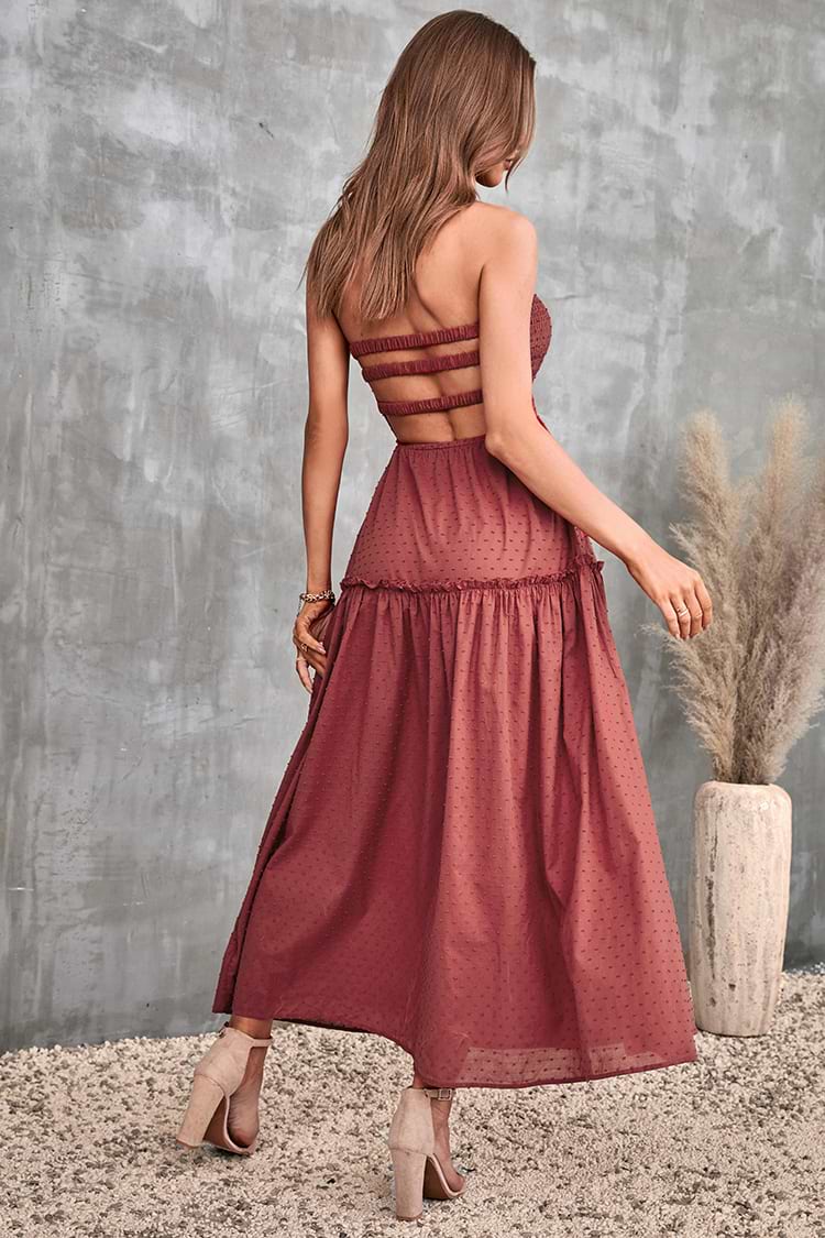 Rückenfreies Neckholder-Kleid