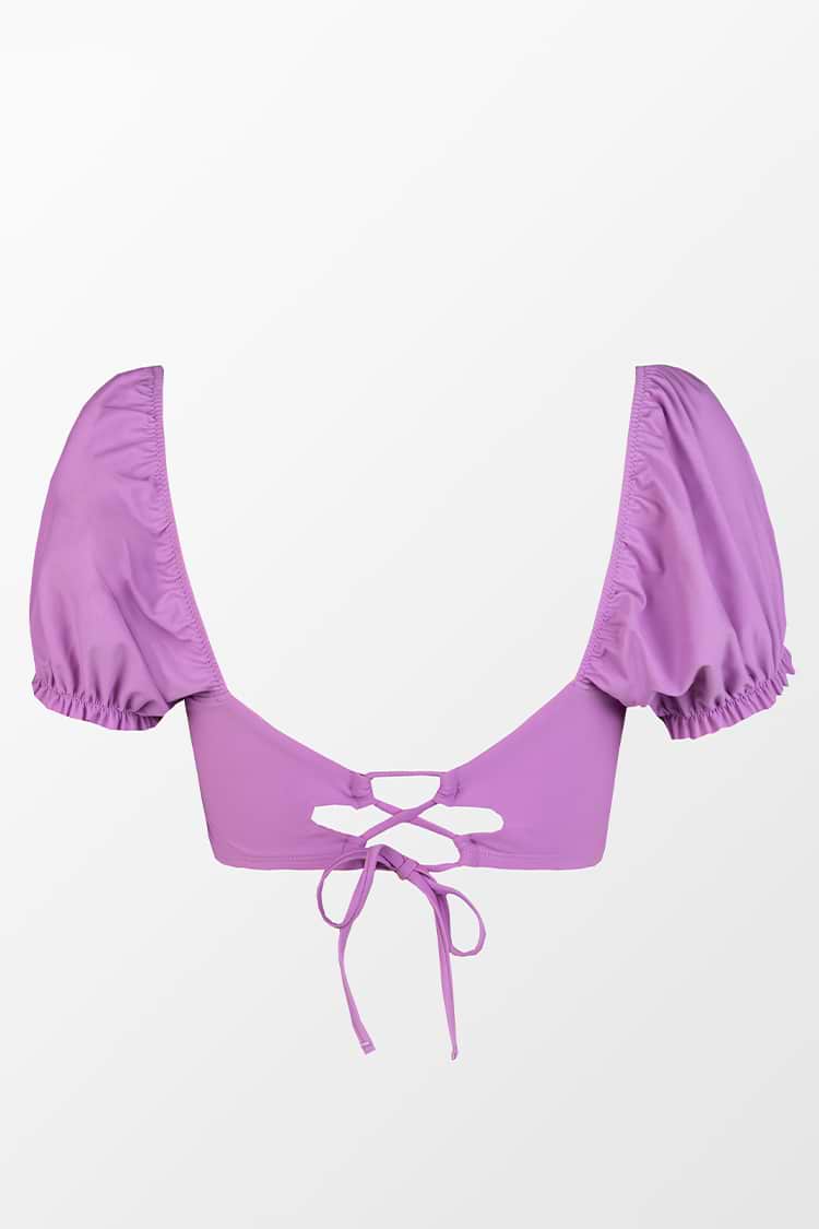 Top bikini Mangas abullonadas