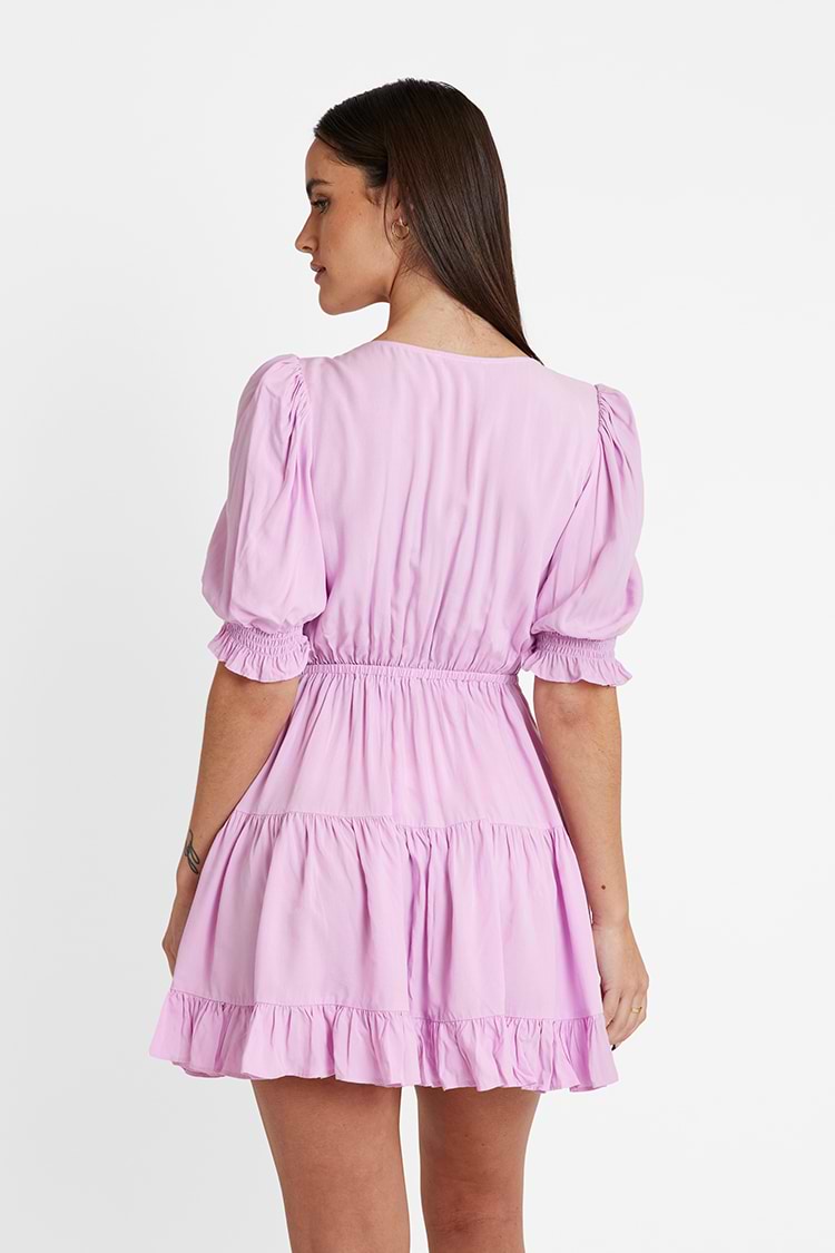 Island Escape Puff Sleeve Mini Dress