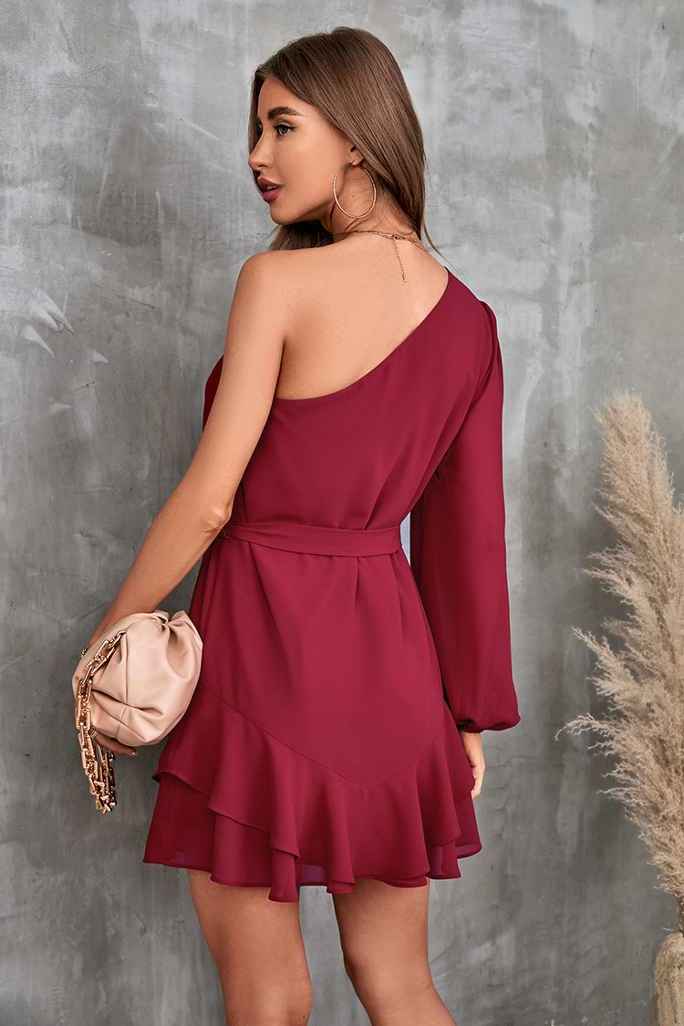 Vestido Hombros al aire Mangas abullonadas