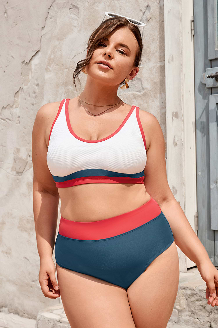 Braga bikini Cintura alta con pretina Talla grande