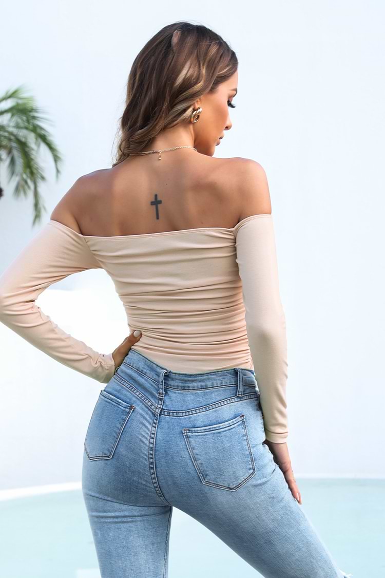 Einfarbiger Bodysuit mit geschlossenem Rücken