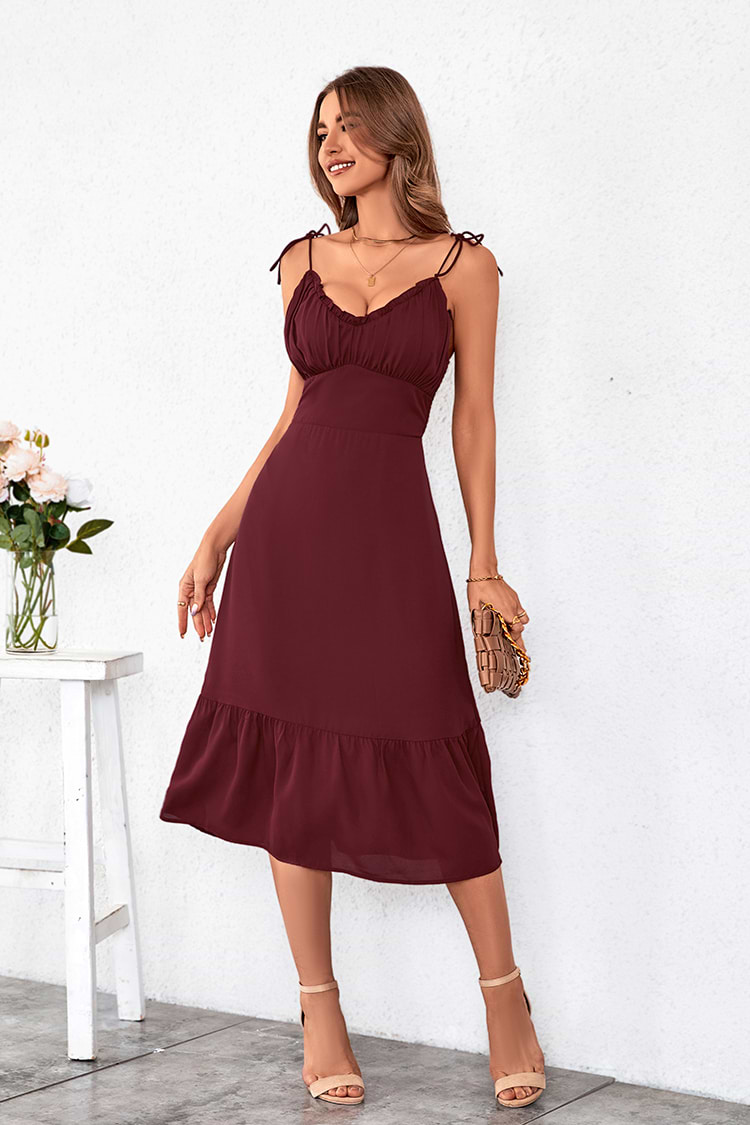 Lola Thin Straps Smocking Slip Dress