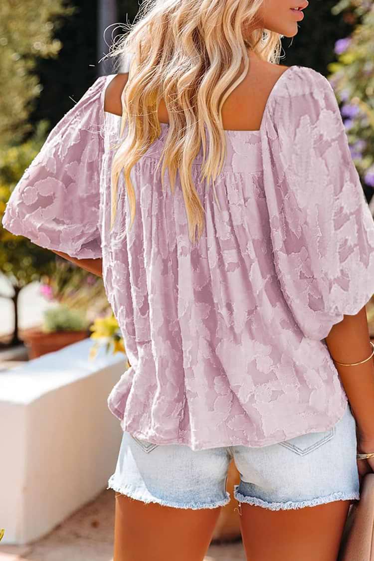 Blusa Escote cuadrado Cintura suelta