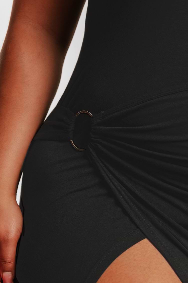 Love Los Angeles One Shoulder Slit Plus Size Maxi Dress