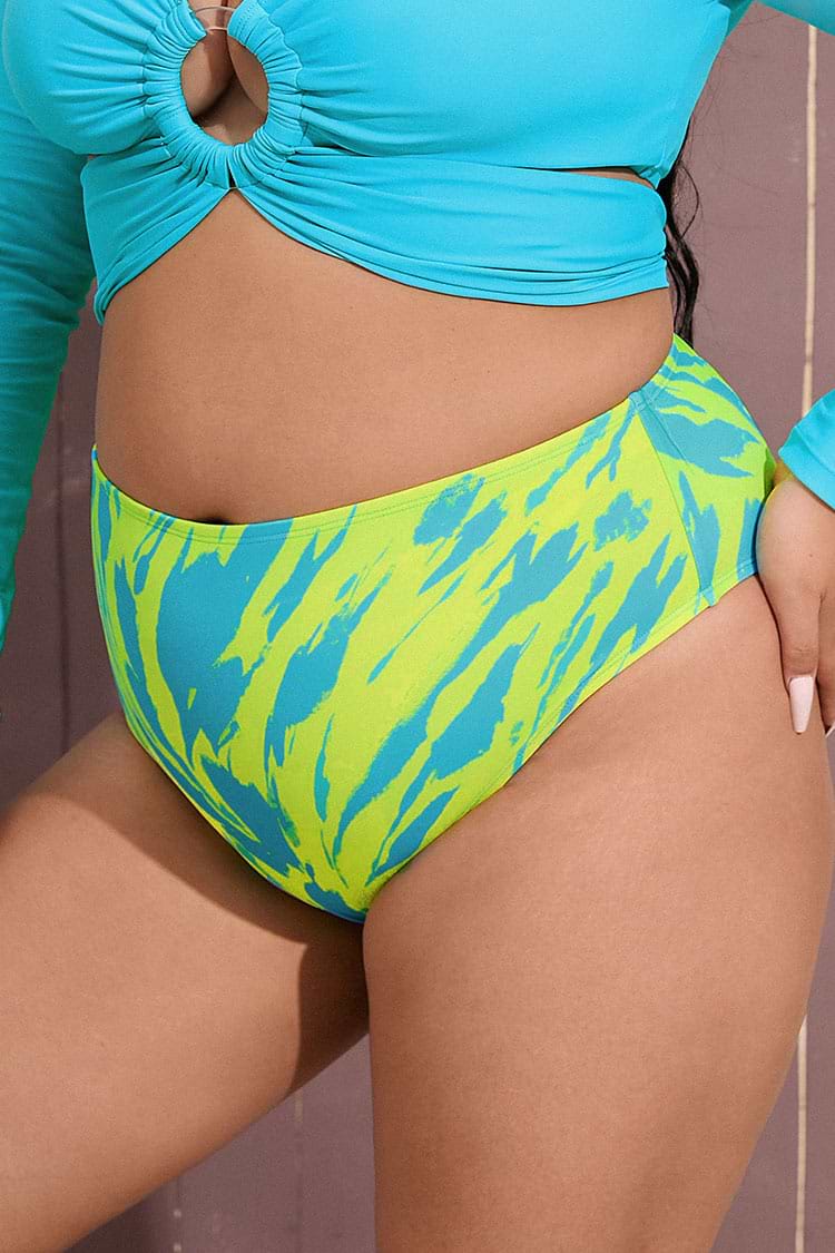 Braga bikini atrevida con estampado animal Talla grande