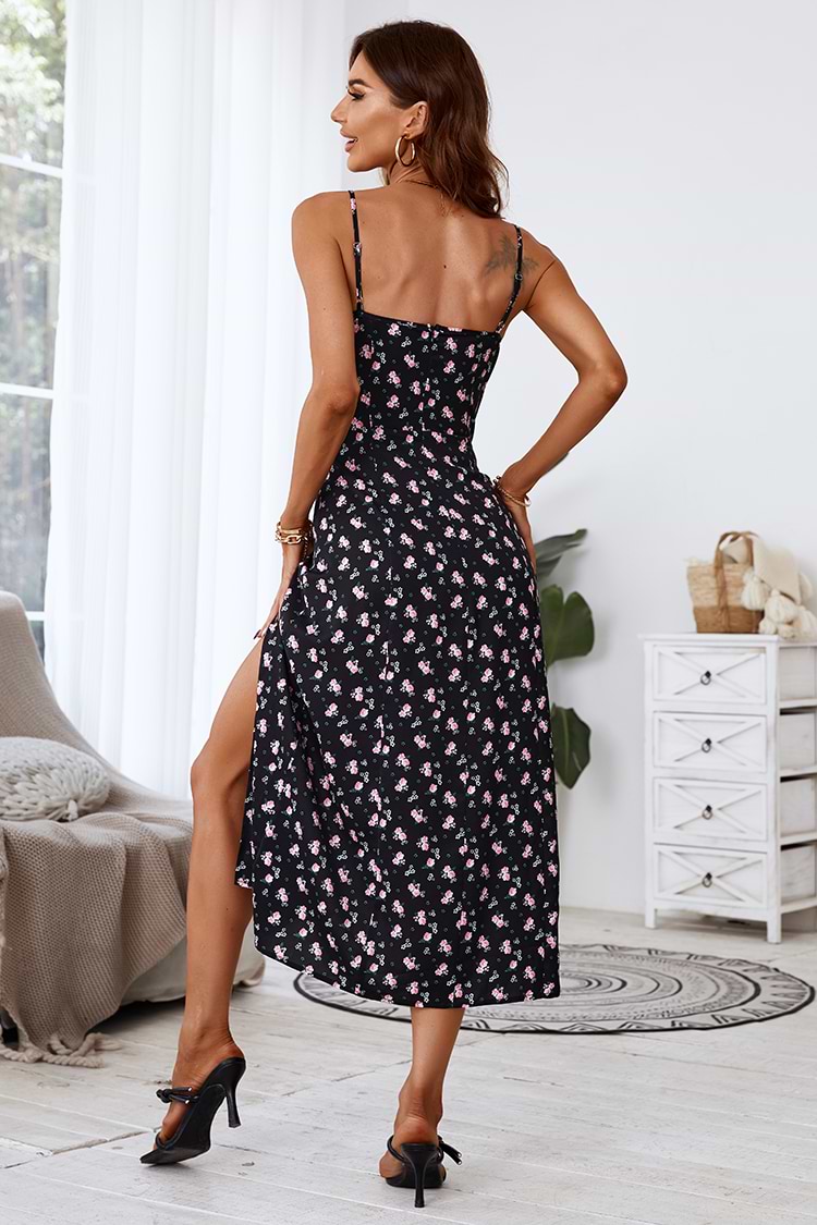Lara Slip Floral Print A-shape Dress