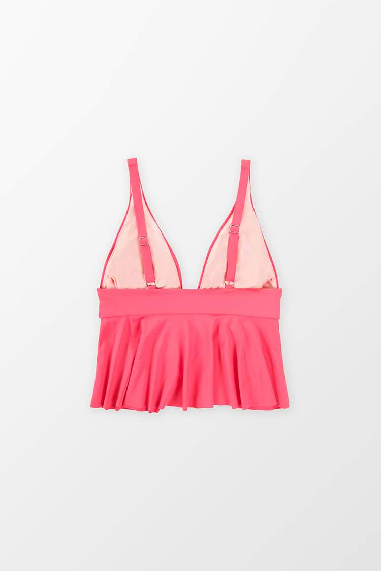 Genießen Sie das Sun Peplum Crop Tankini Top