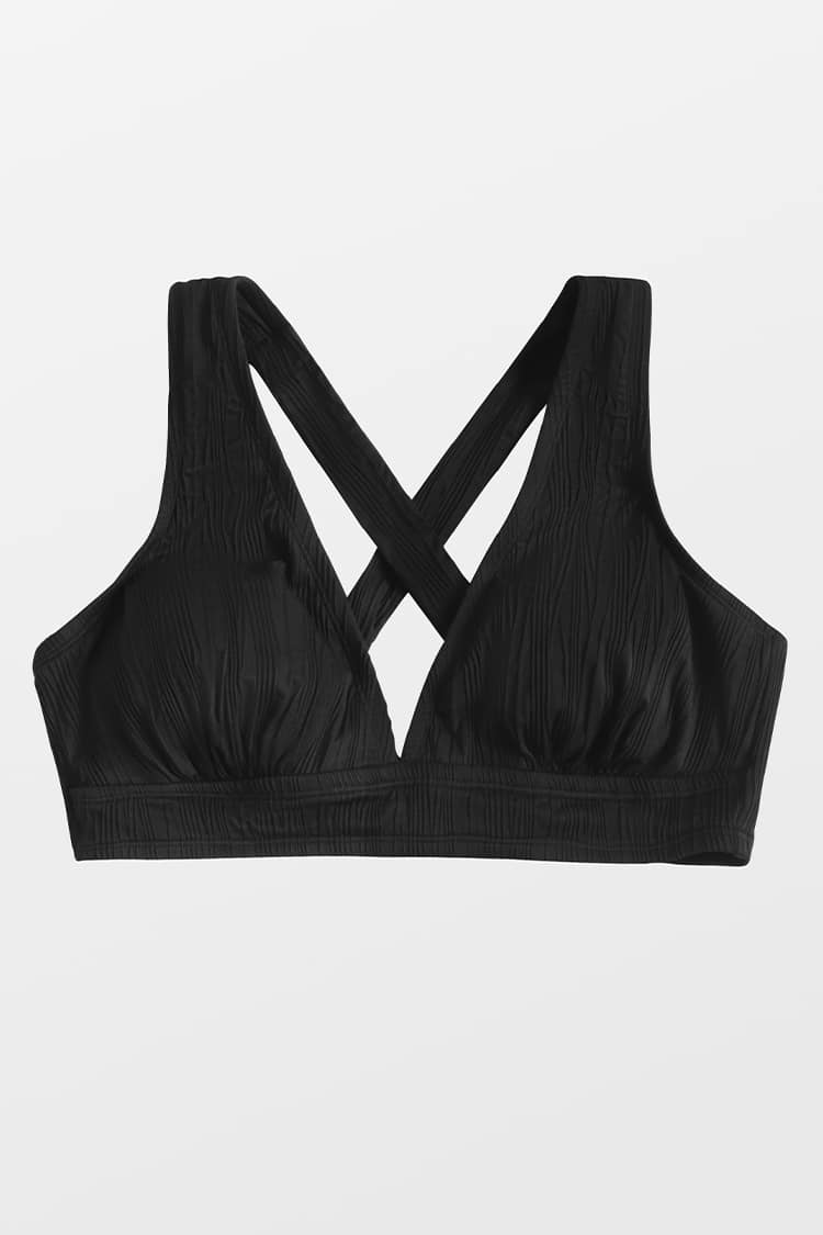 Top de Bikini de Talla Grande con Espalda Tricruzada