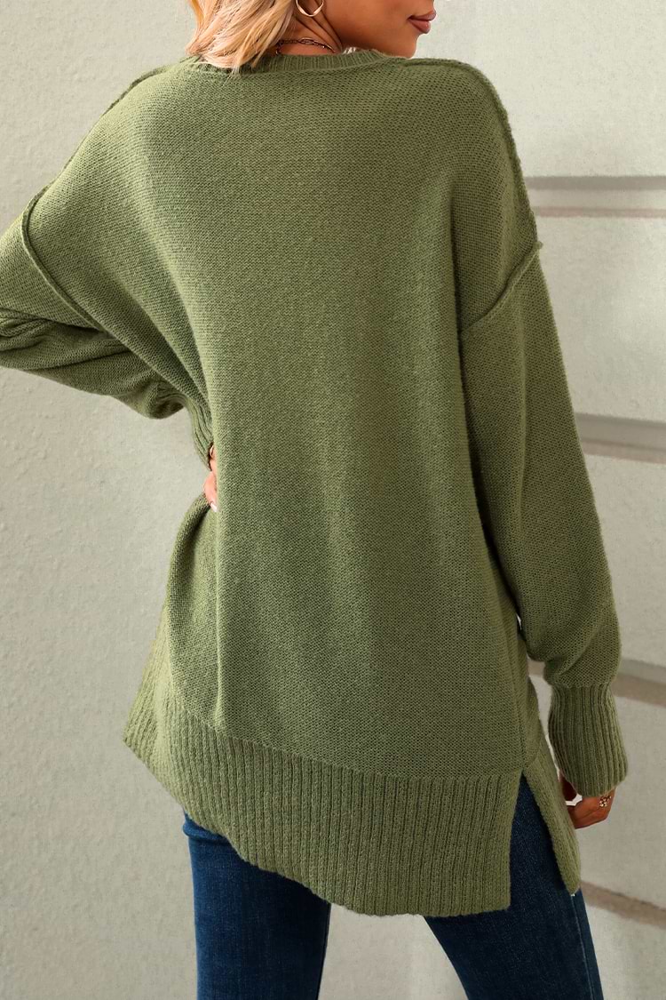 Kitt Inverted-Seam Oversized Sweater