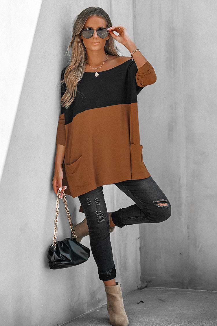 Joy House Colorblock Oversized Tee