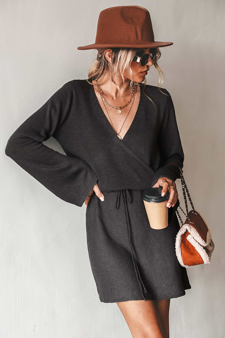One More Drawstring Sweater Dress