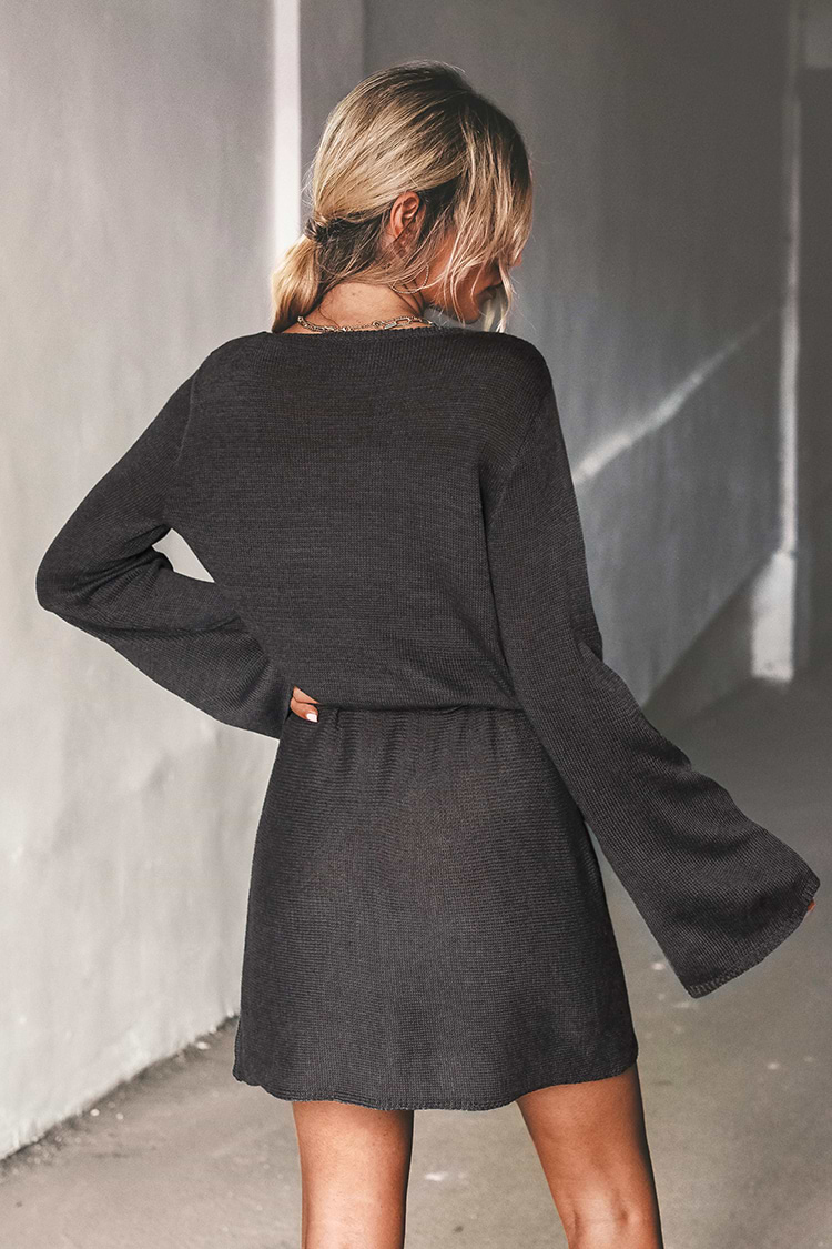 One More Drawstring Sweater Dress