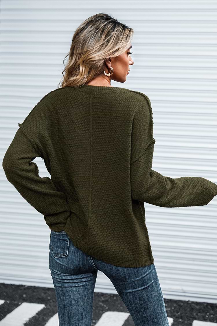 Firework Textured Half-Button Sweater