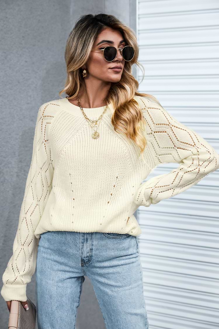 Carin Cutout Raglan Sleeve Sweater