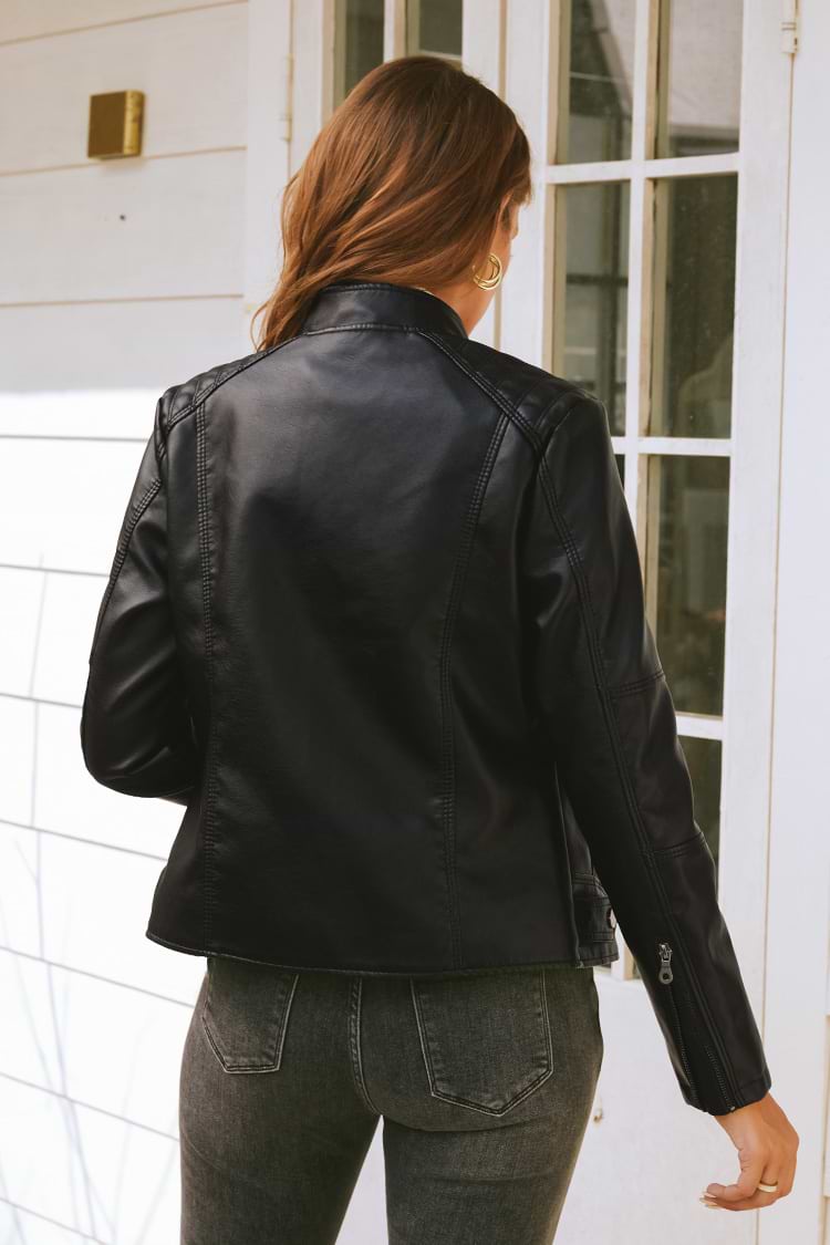 Aylin Faux Leather Moto Jacket