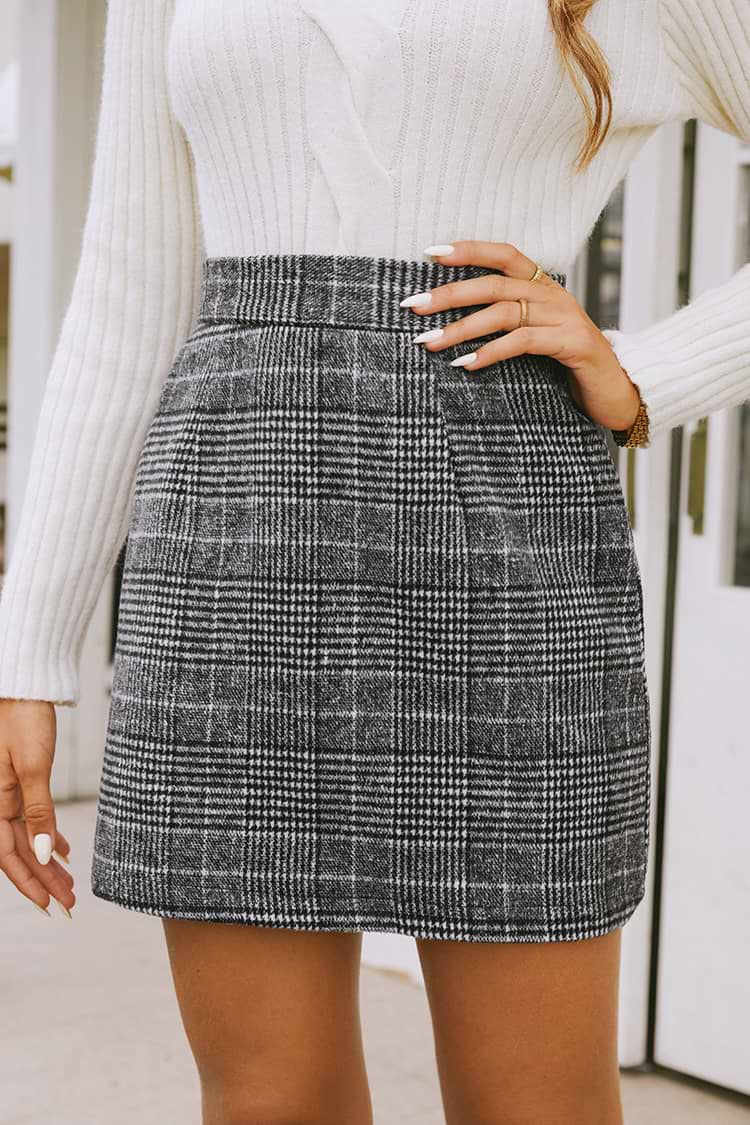 Lost In Paris Tweed Mini Skirt
