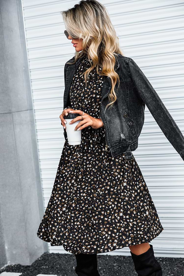 Northern Lights Speckled A-Line Midi Dress
