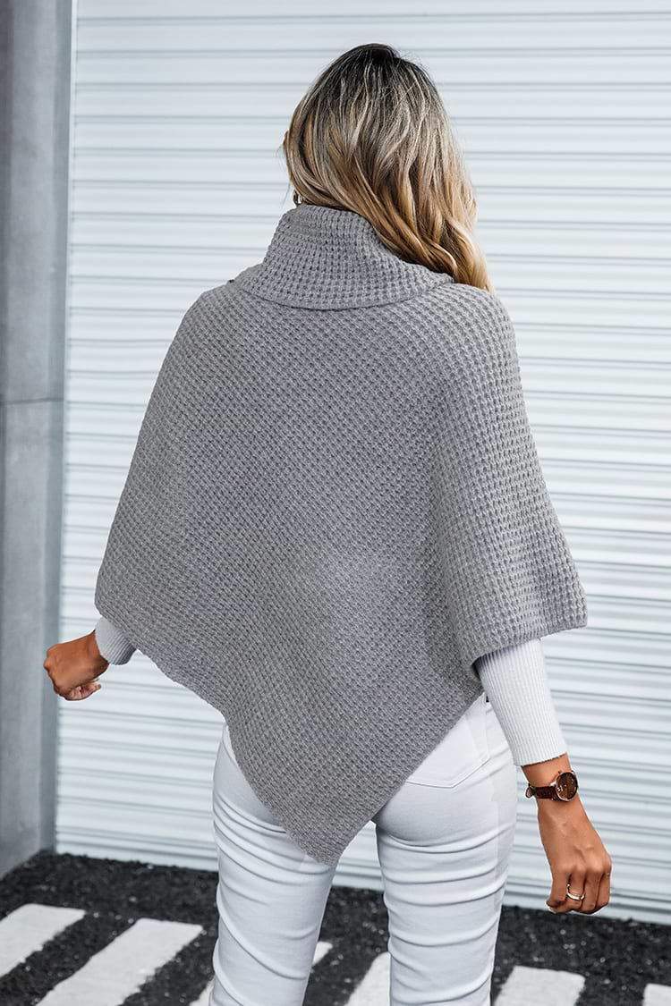 Magic Garden Crochet Turtleneck Poncho