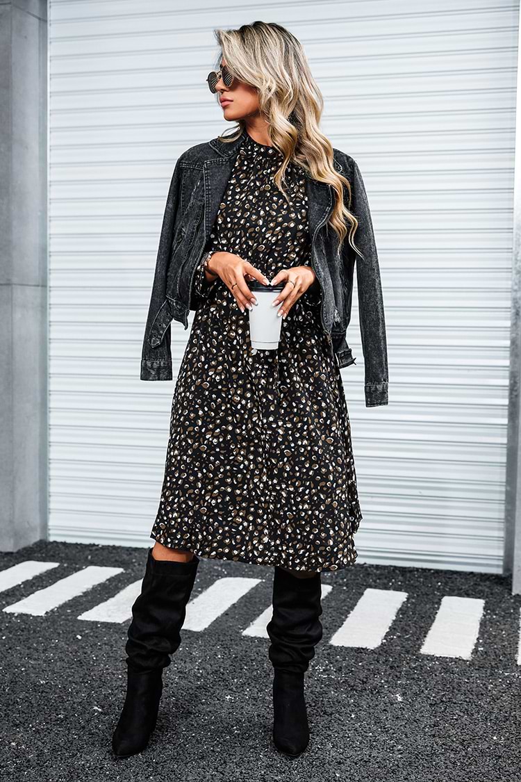 Northern Lights Speckled A-Line Midi Dress