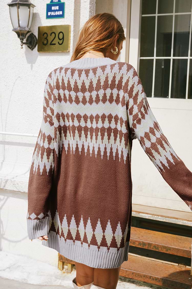 Kitty Kat Argyle Sweater Dress