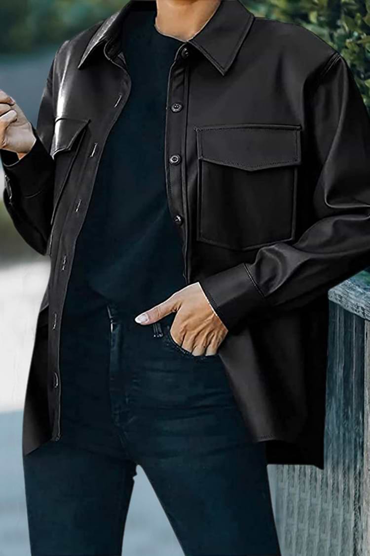 Chaqueta de Piel Sintética