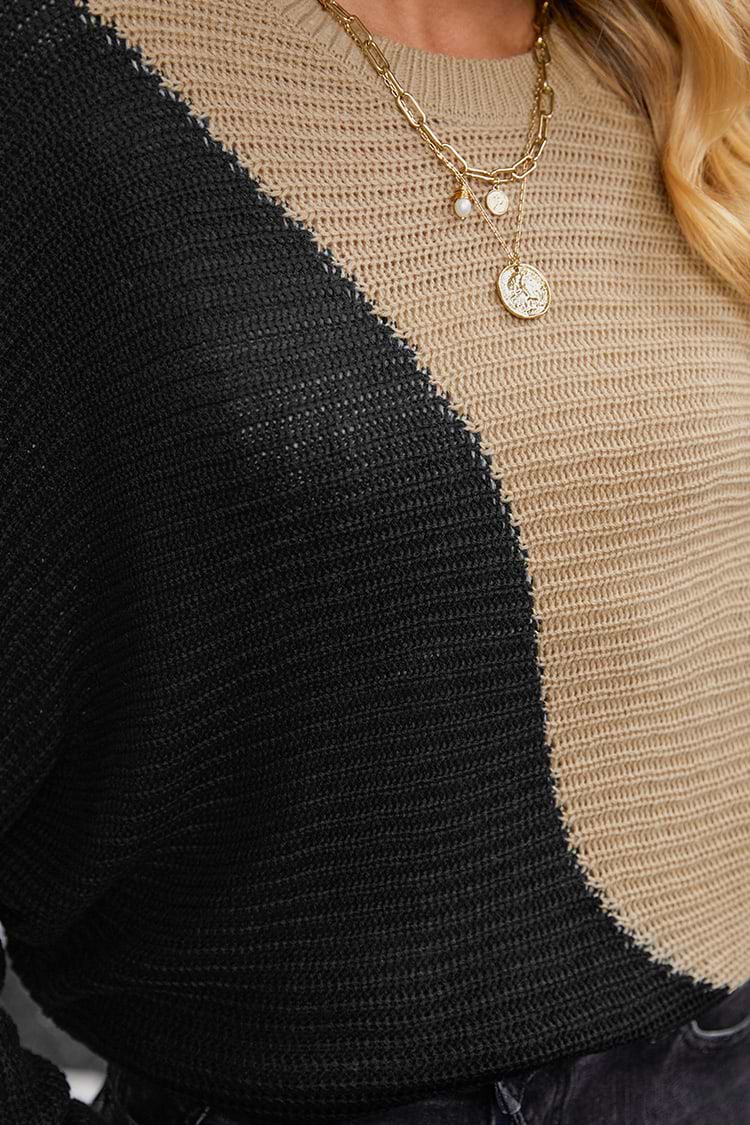 Twinkles Two-Tone Dolman Sleeve Sweater