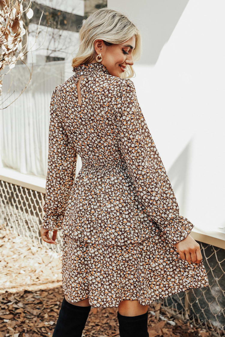 Paulina Ditsy Floral Smocked Mini Dress