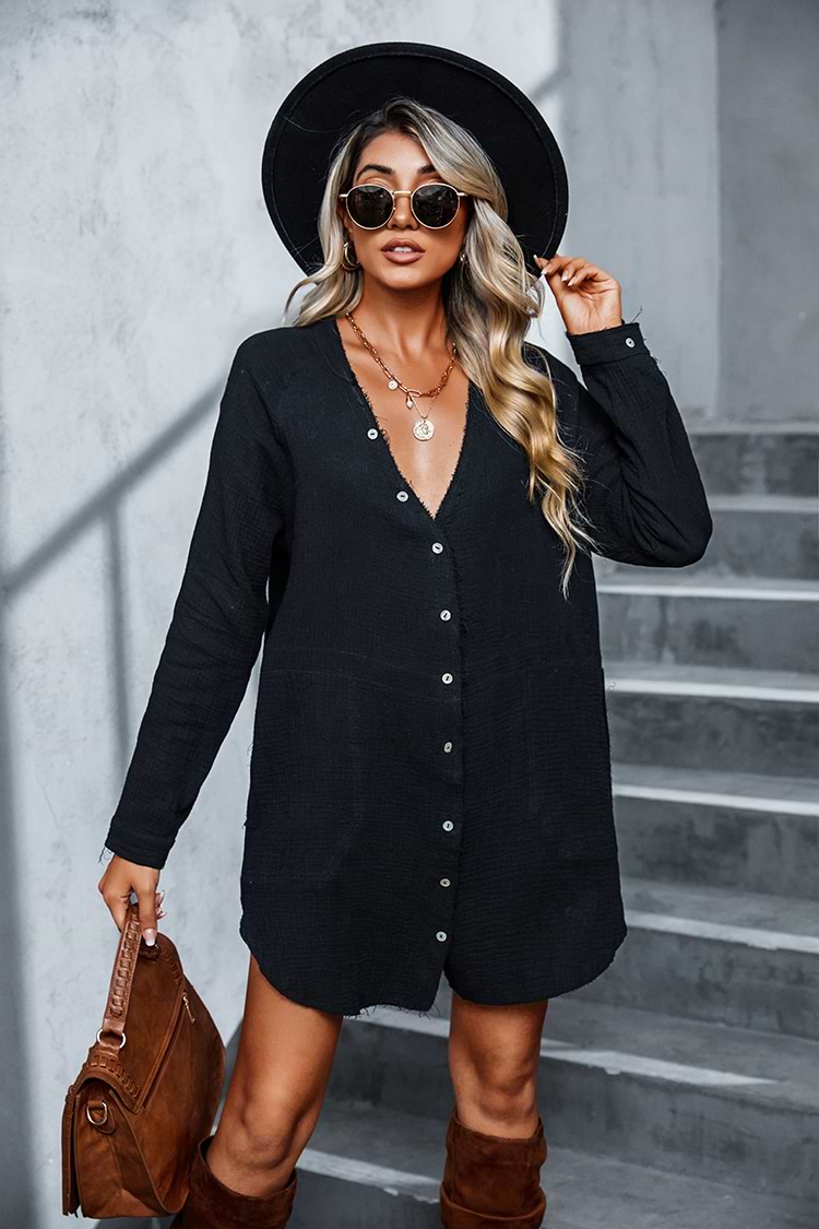 Geraldine V-Neck Mini Dress