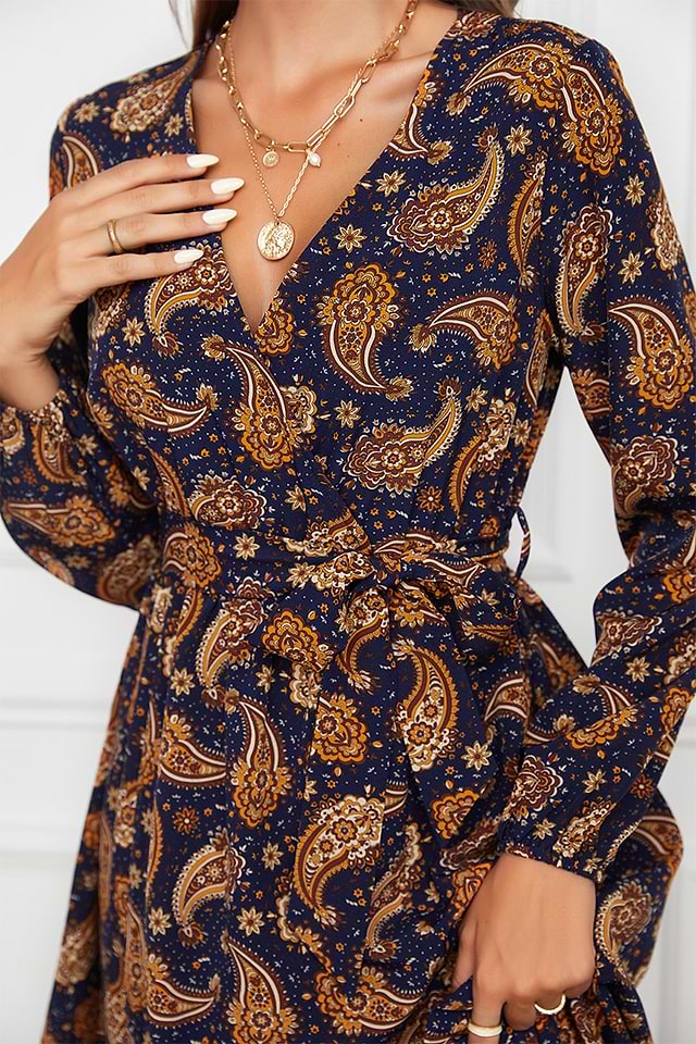 Raelynn Paisley Print A-Line Maxi Dress