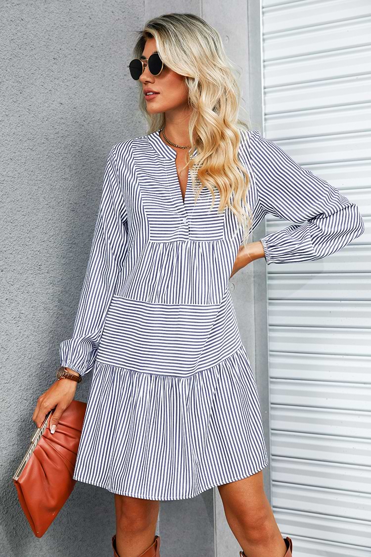 Minivestido de Rayas por Niveles