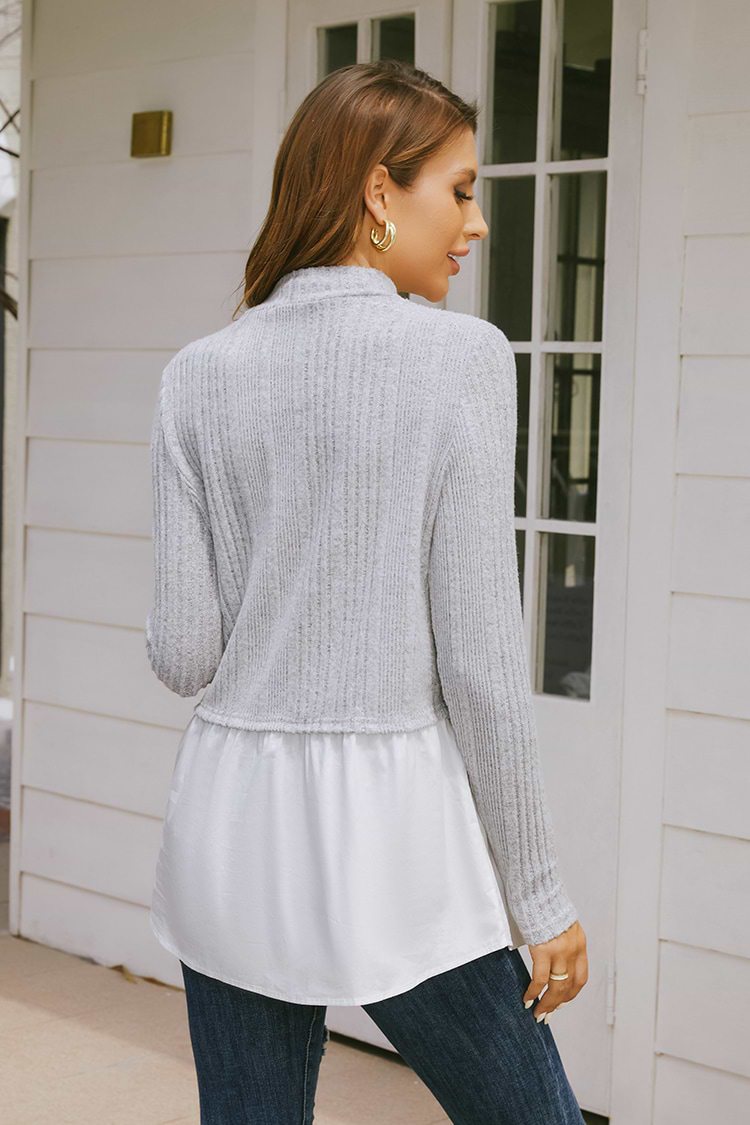 The Simple Life Top Combinado con Cuello Alto