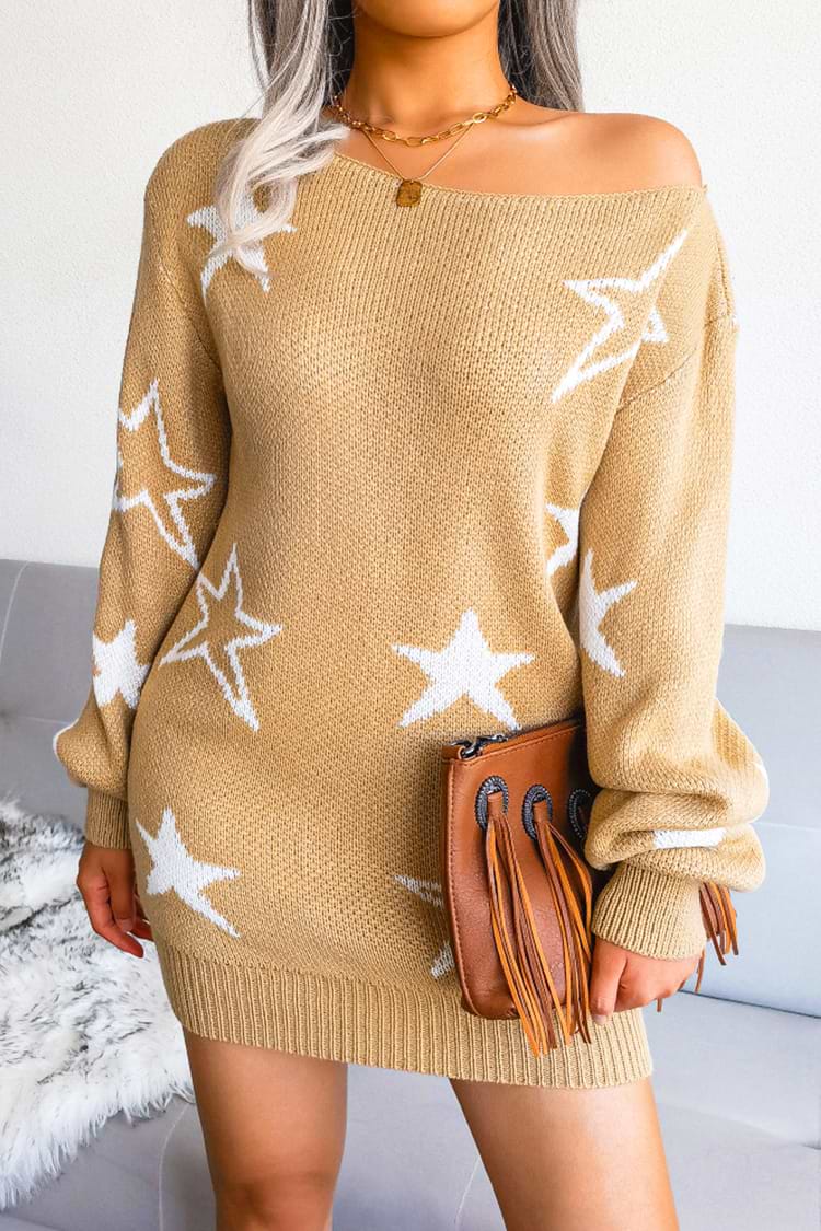 Robe pull à imprimé étoile