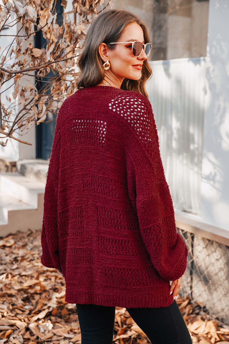 Vesta Crochet Open-Knit Oversized Cardigan