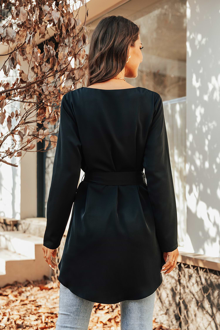 Mae Belted Peplum Blouse