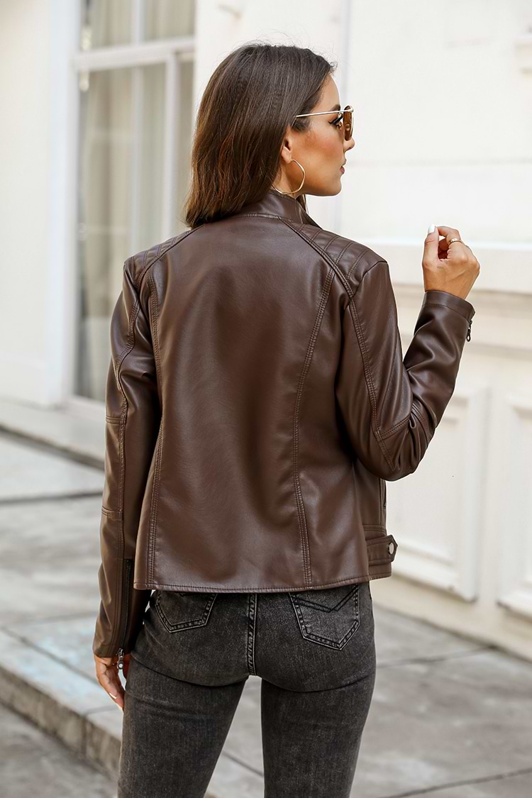Leah Faux Leather Moto Jacket