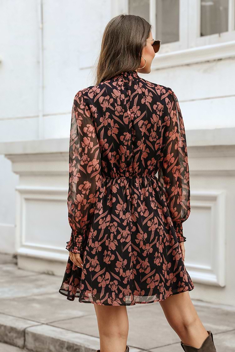 Chetana Floral Smocked Mini Dress