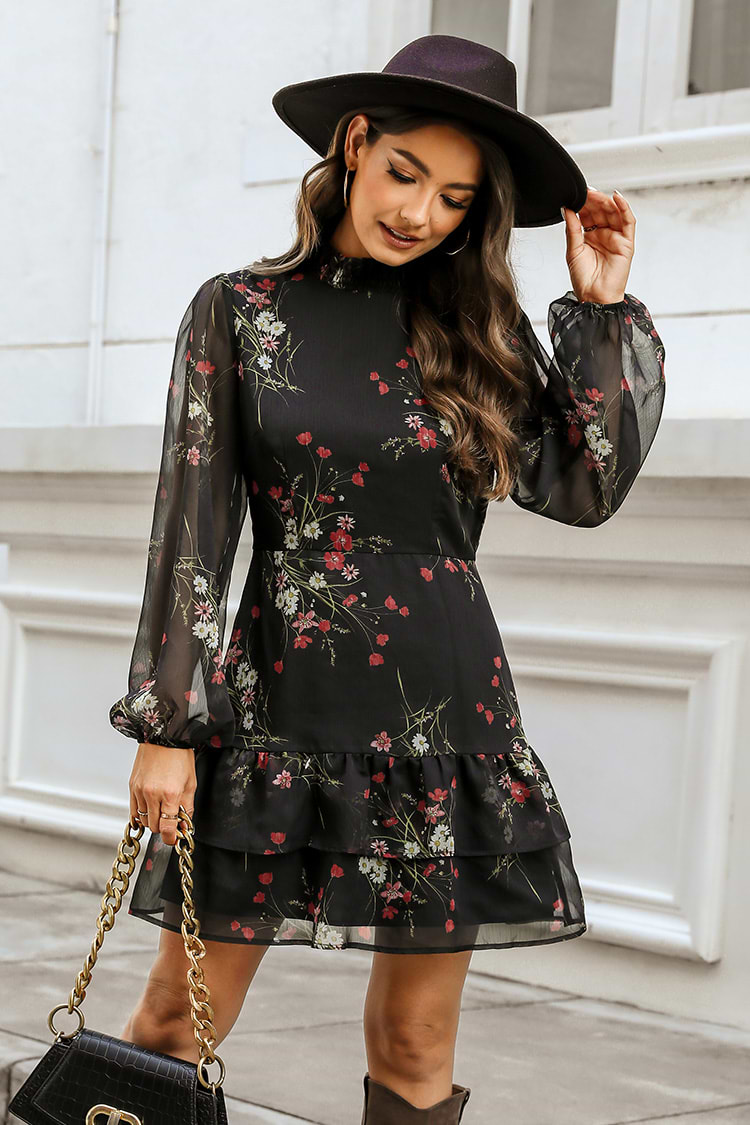 Fabia Embroidered Floral Mini Dress