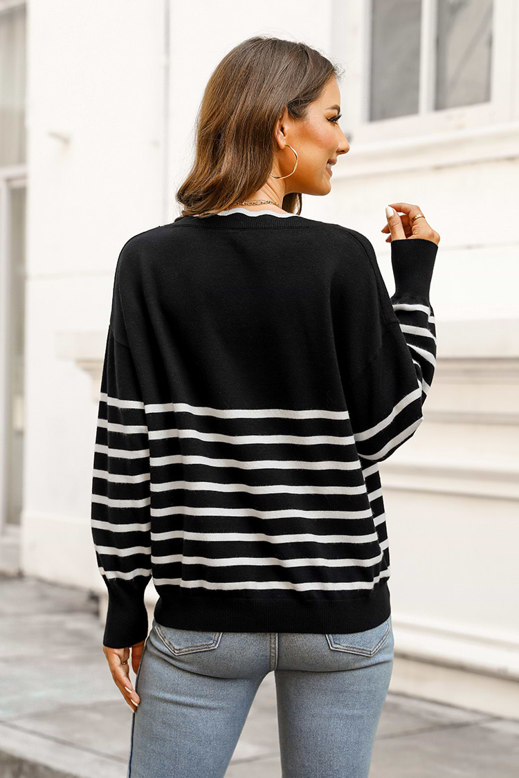 Ester Striped Scalloped Jumper
