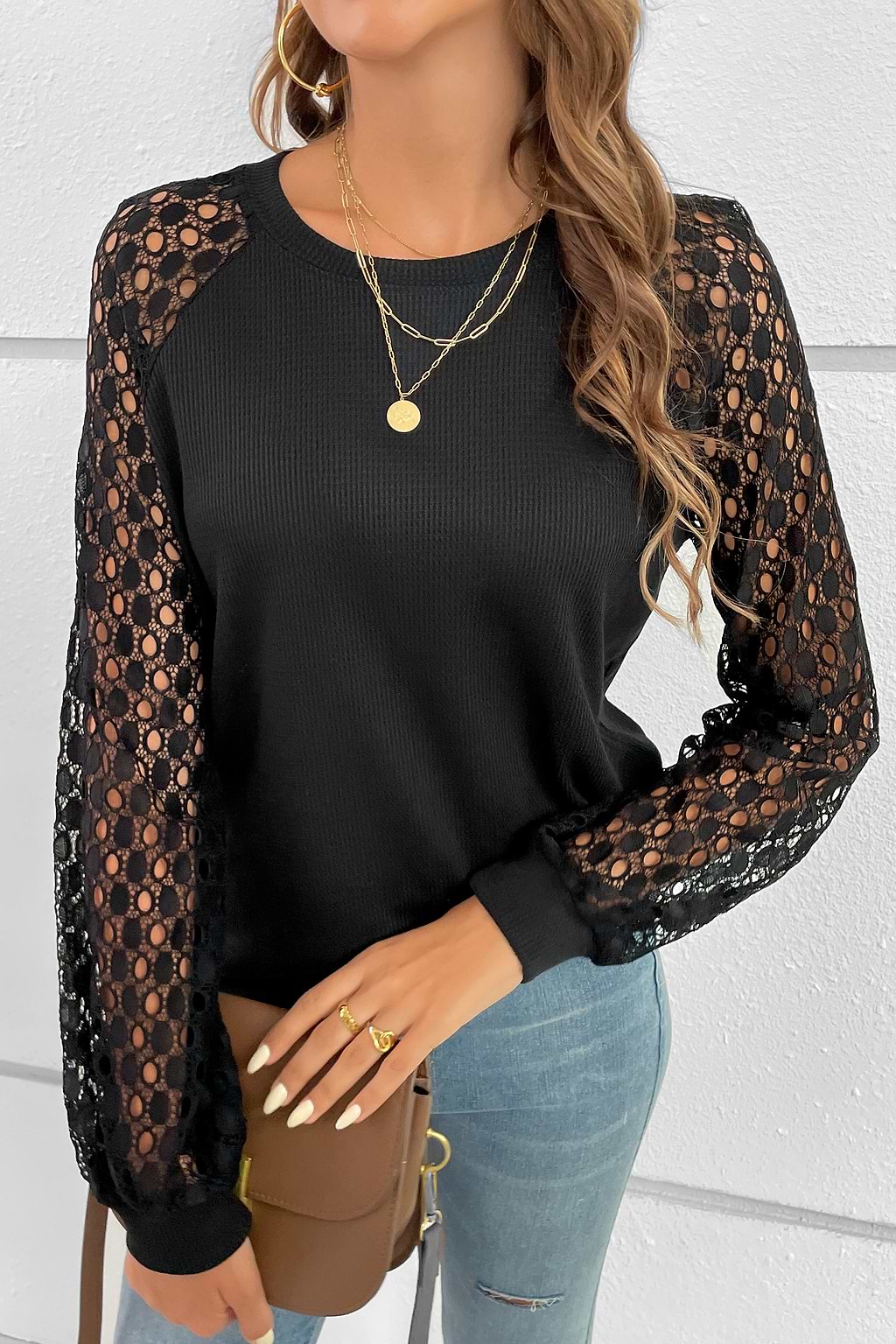 Dedicated To You Ribbed Cutout Raglan Sleeve Jumper