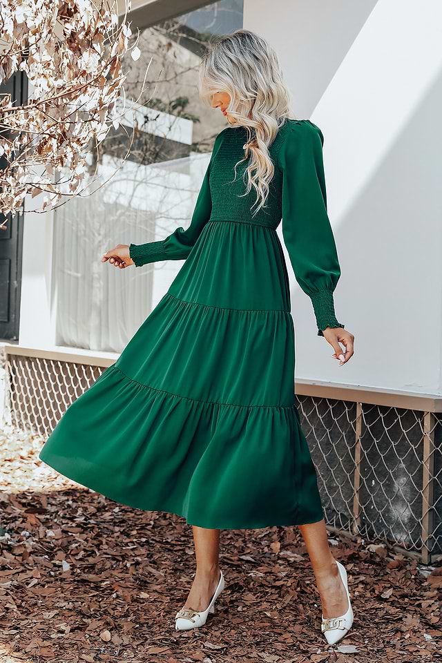 Anastasia Smocked Long Sleeve Maxi Dress Anastasia Smocked Long Sleeve Maxi Dress