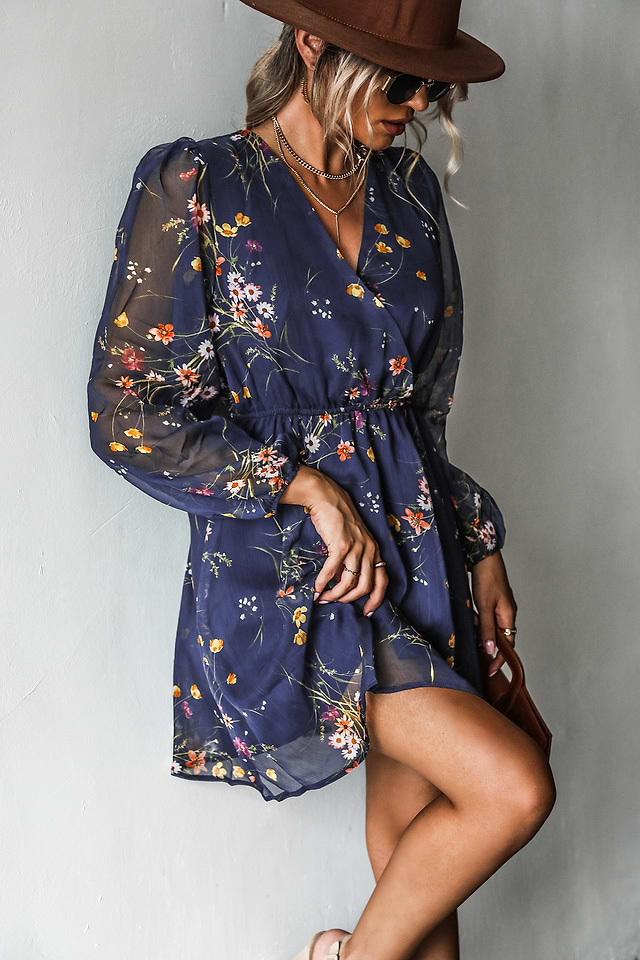 Robe élégante Fleurie En Dentelle Et Mousseline - Taille Unique, Noir - Neuf Avec étiquettes