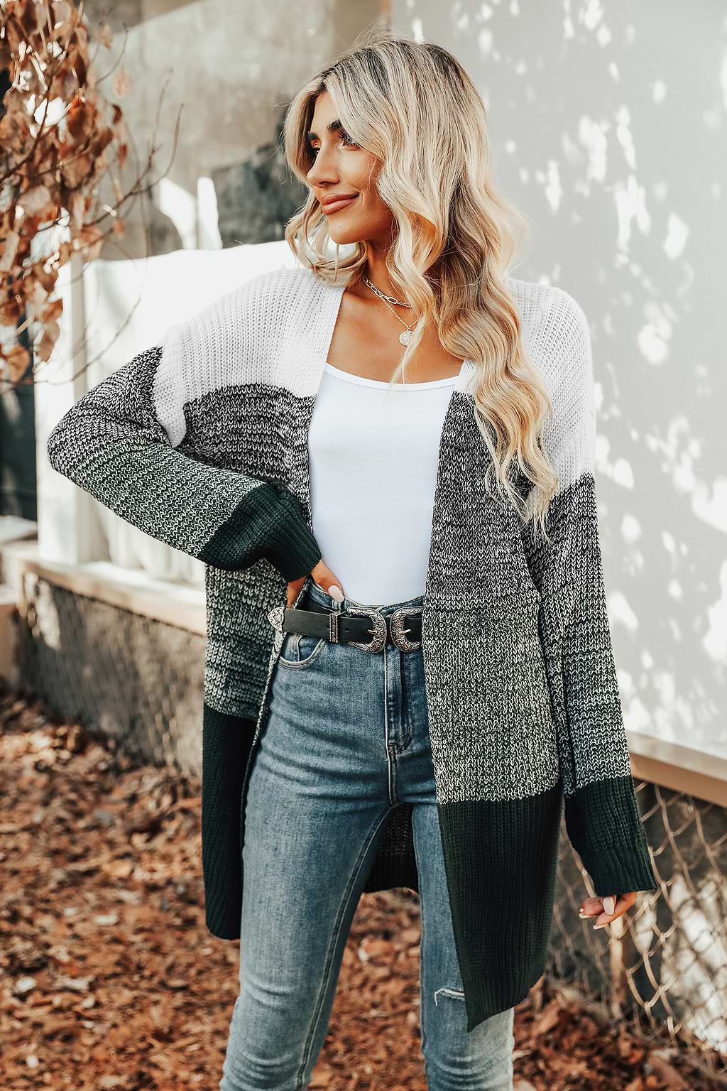 Sunny Daze Colorblock Open-Front Cardigan