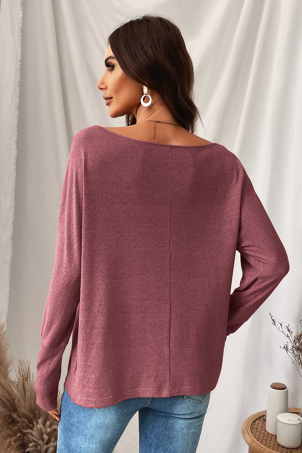 Sunset One-Shoulder Long Sleeve Top