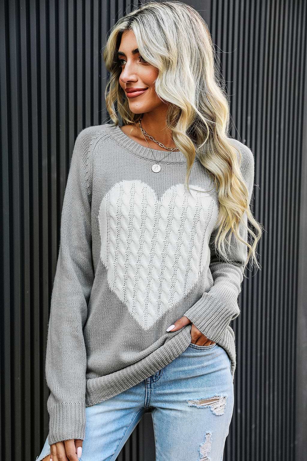 Secret Corner Heart Graphic Sweater