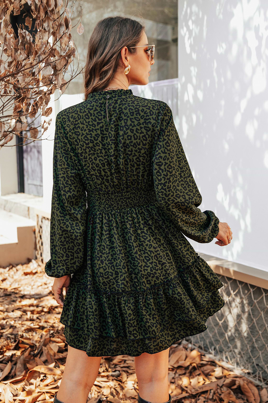 Cosette Leopard Tiered Flounce Dress