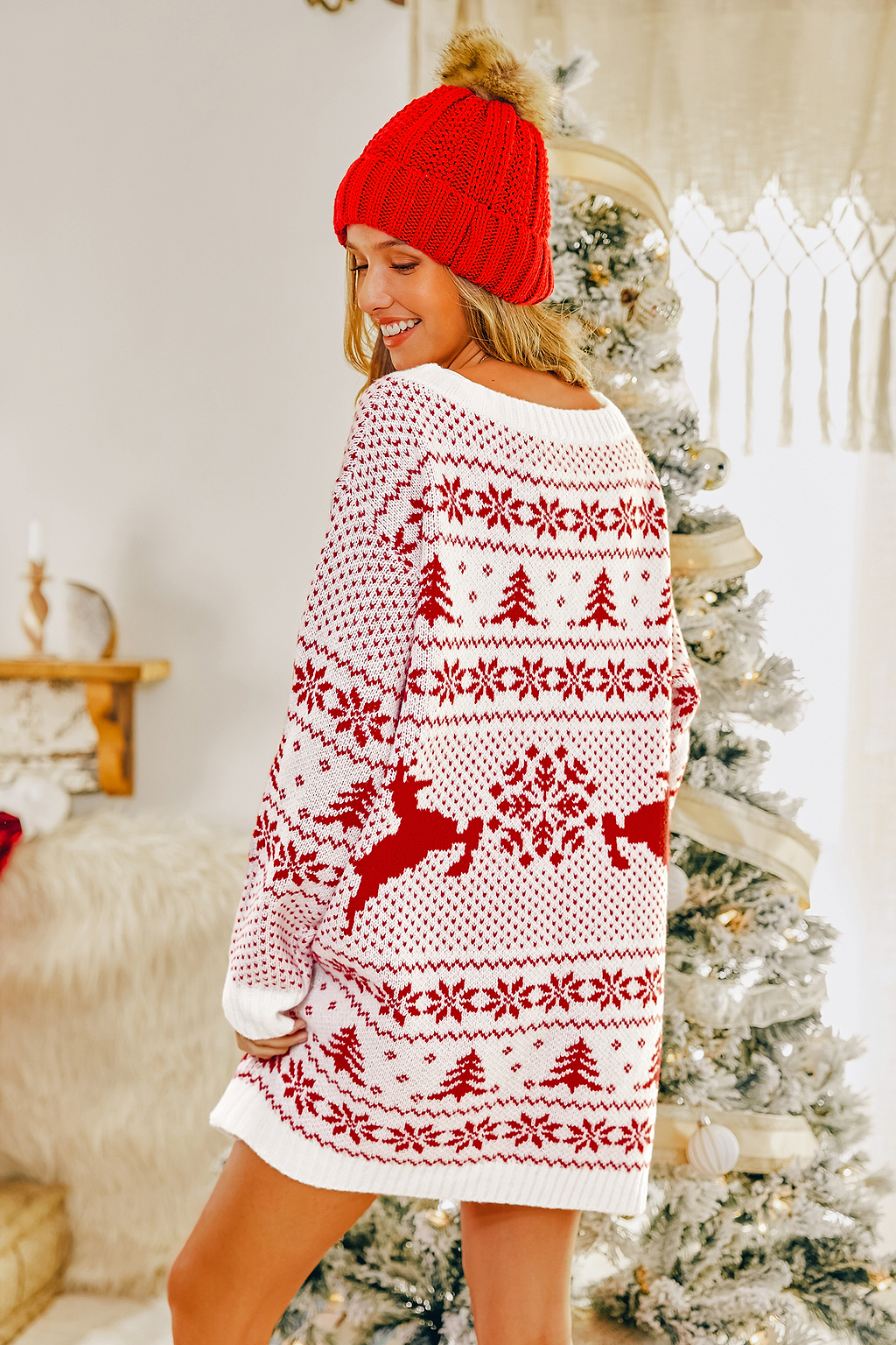 Dear Santa Fair Isle Sweater Dress