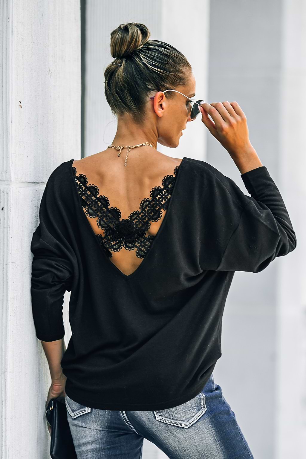 Jersey de Manga Larga con Cuello en V