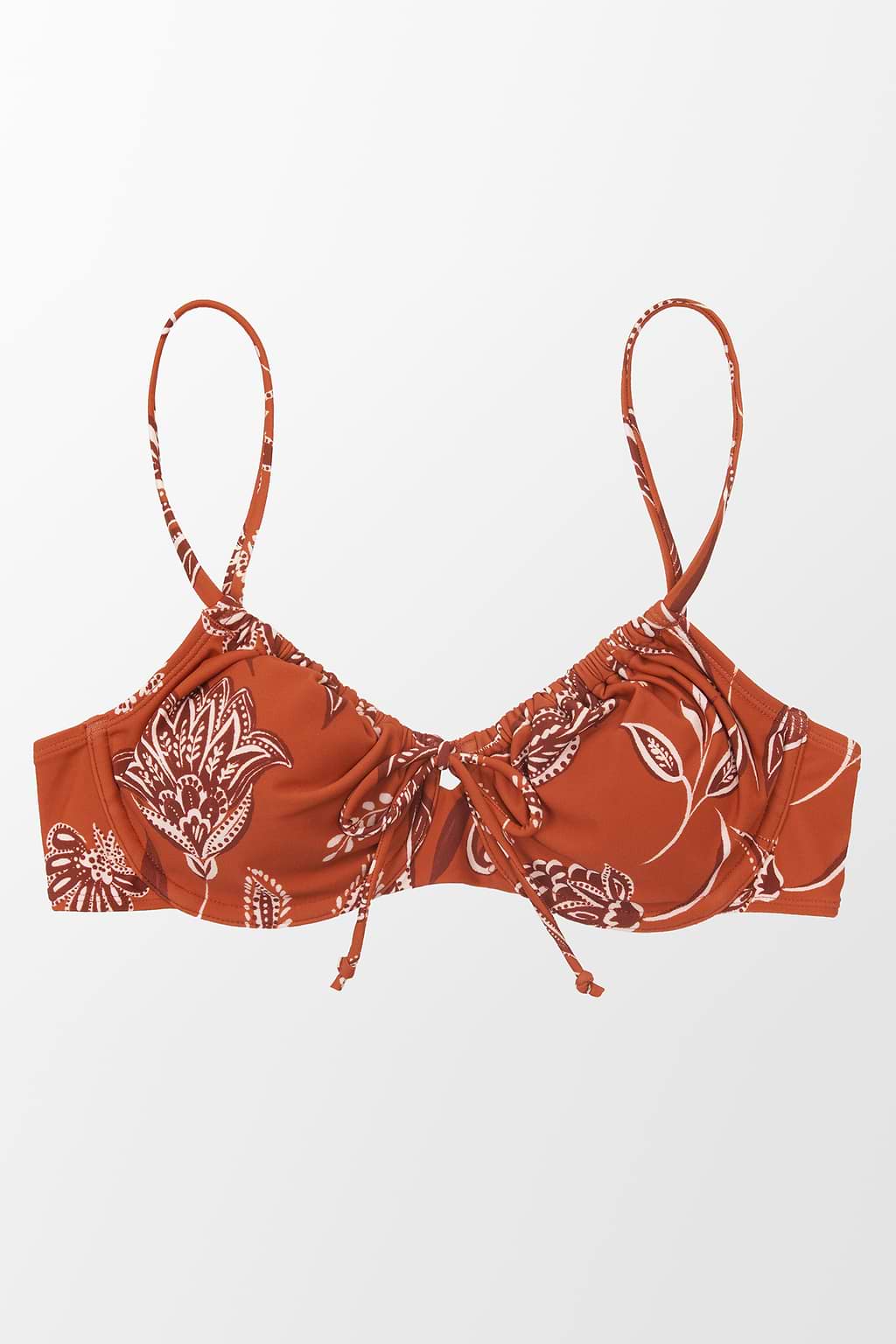 Top bikini bralette con aro y lazo frontal