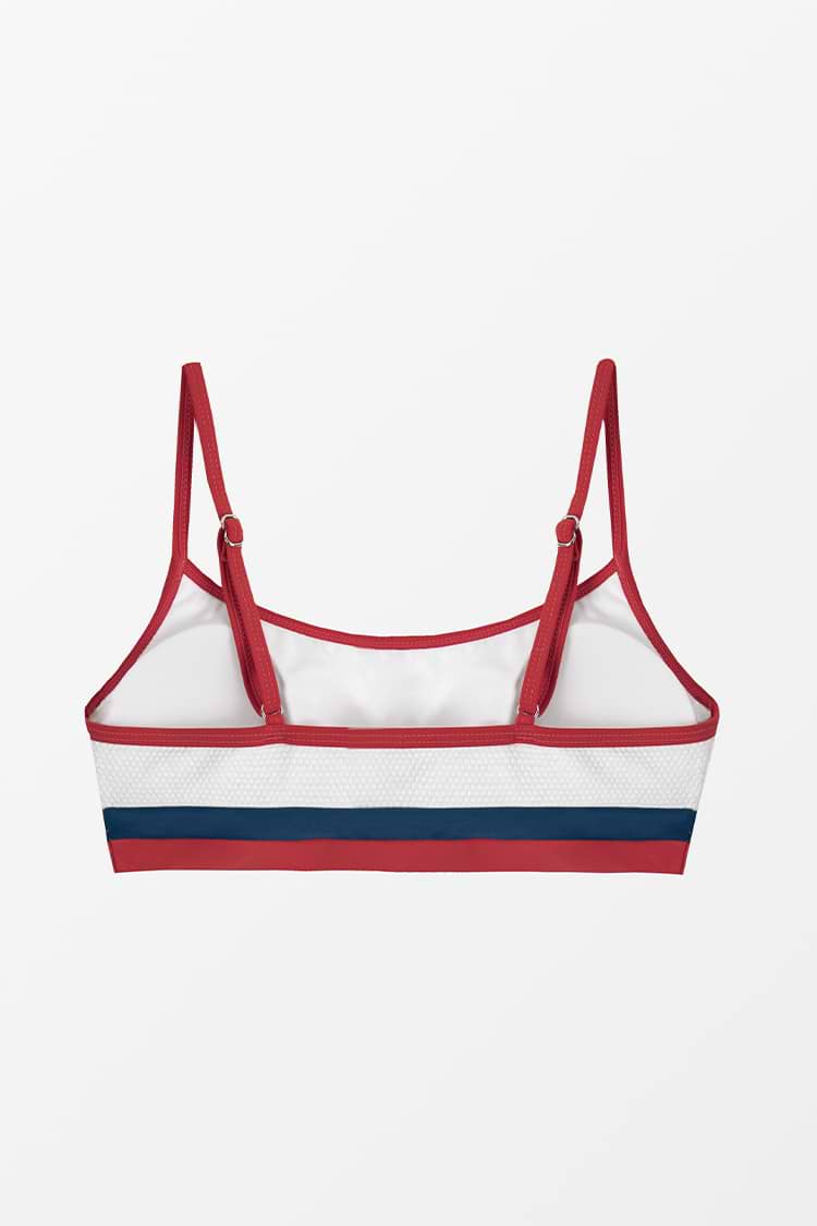 4th of July Poolside Pique Banded Cheeky High Waist Bikini Bottoms